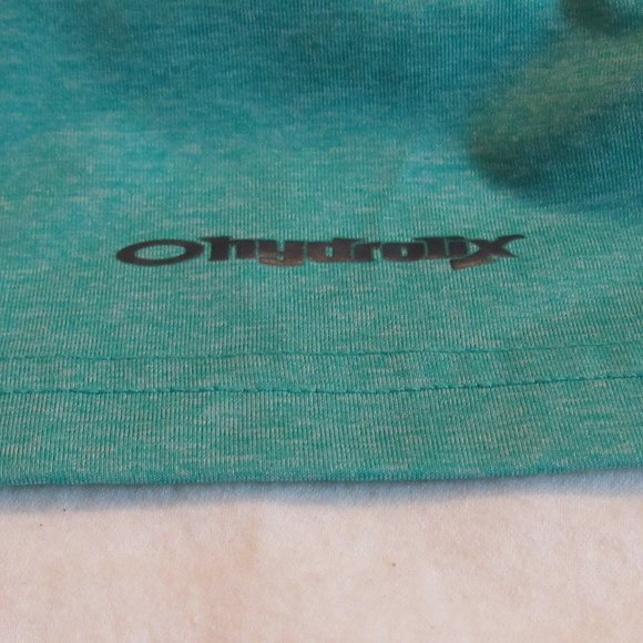 Oakley Green Performance Hydrolix Polo Regular Fit Size Large Snap Buttons EUC - Picture 11 of 11